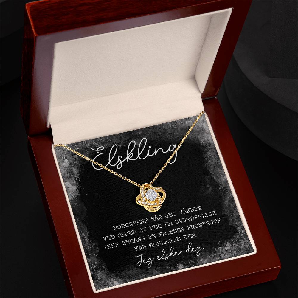 Elskling - Ikke Engang En Frossen Frontrute - Halskjede Kjærlighetsknute