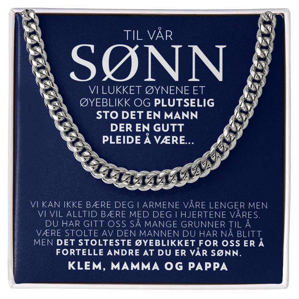 Til Vår Sønn (Fra Mamma og Pappa) - Vi Lukket Øynene - Halskjede Panserkjede