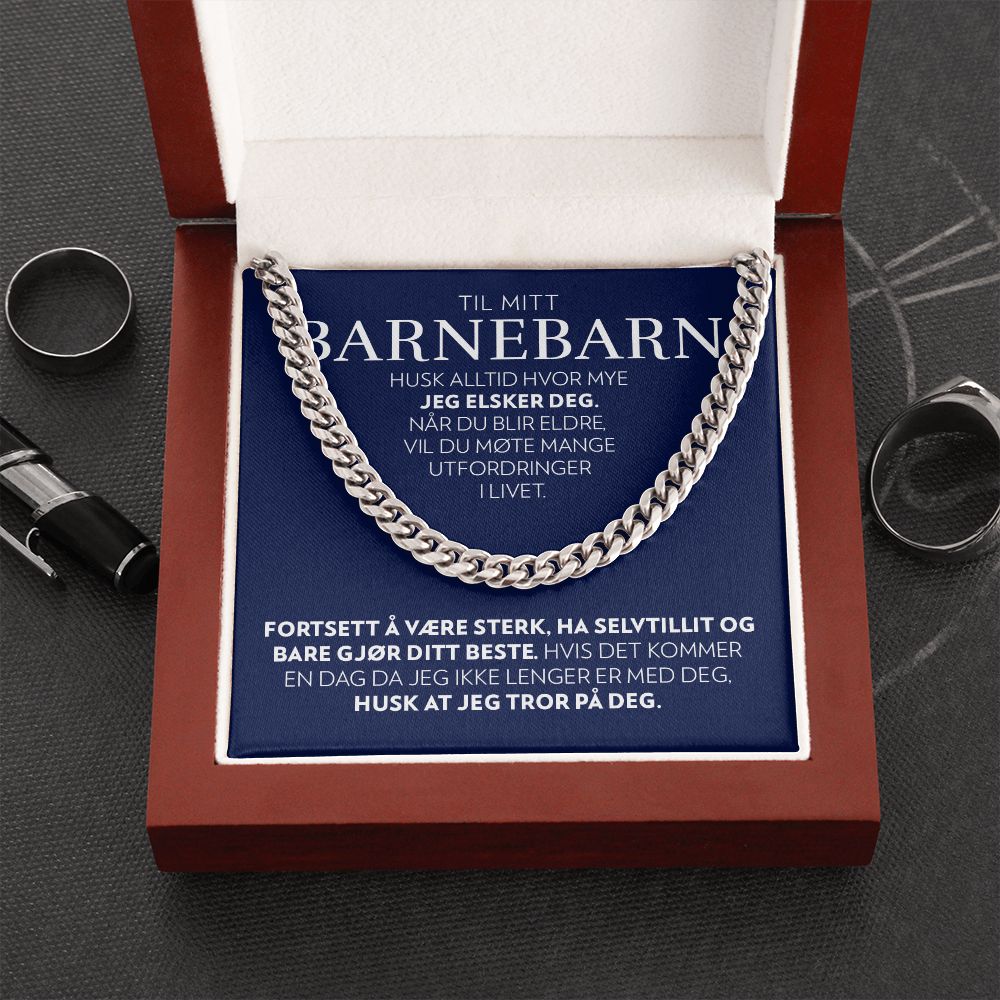 Til Mitt Barnebarn - Fortsett Å Være Sterk - Halskjede Panserkjede