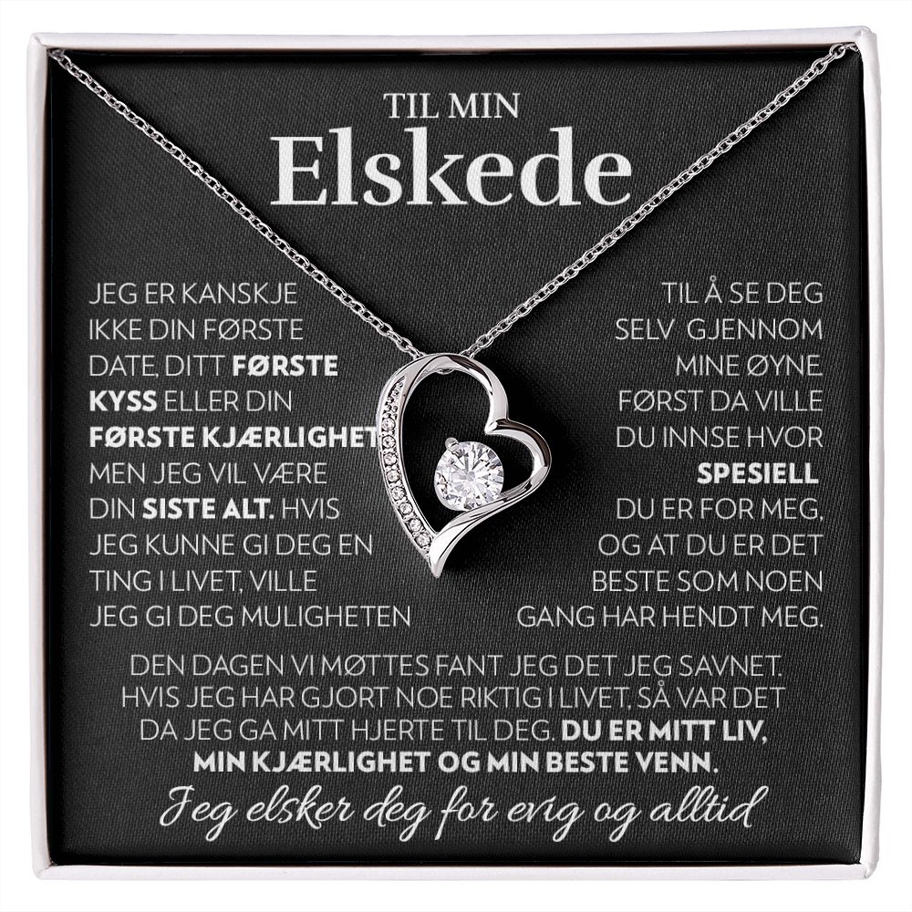 Til Min Elskede - Mitt Hjerte - Halskjede Forever Love