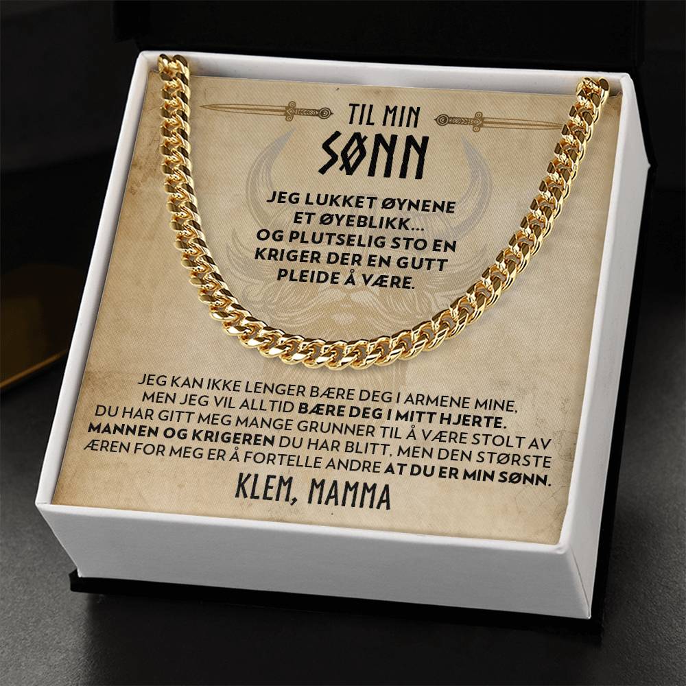 Til Min Sønn (fra Mamma) - Der En Gutt Pleide Å Være - Halskjede Panserkjede