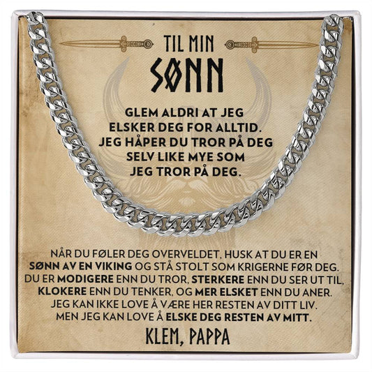 Til sønn (fra pappa) - Sønn Av En Viking - Halskjede Panserkjede