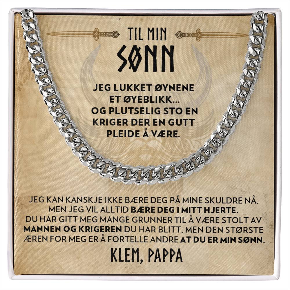 Til sønn (fra pappa) - Der En Gutt Pleide å Være - Halskjede Panserkjede