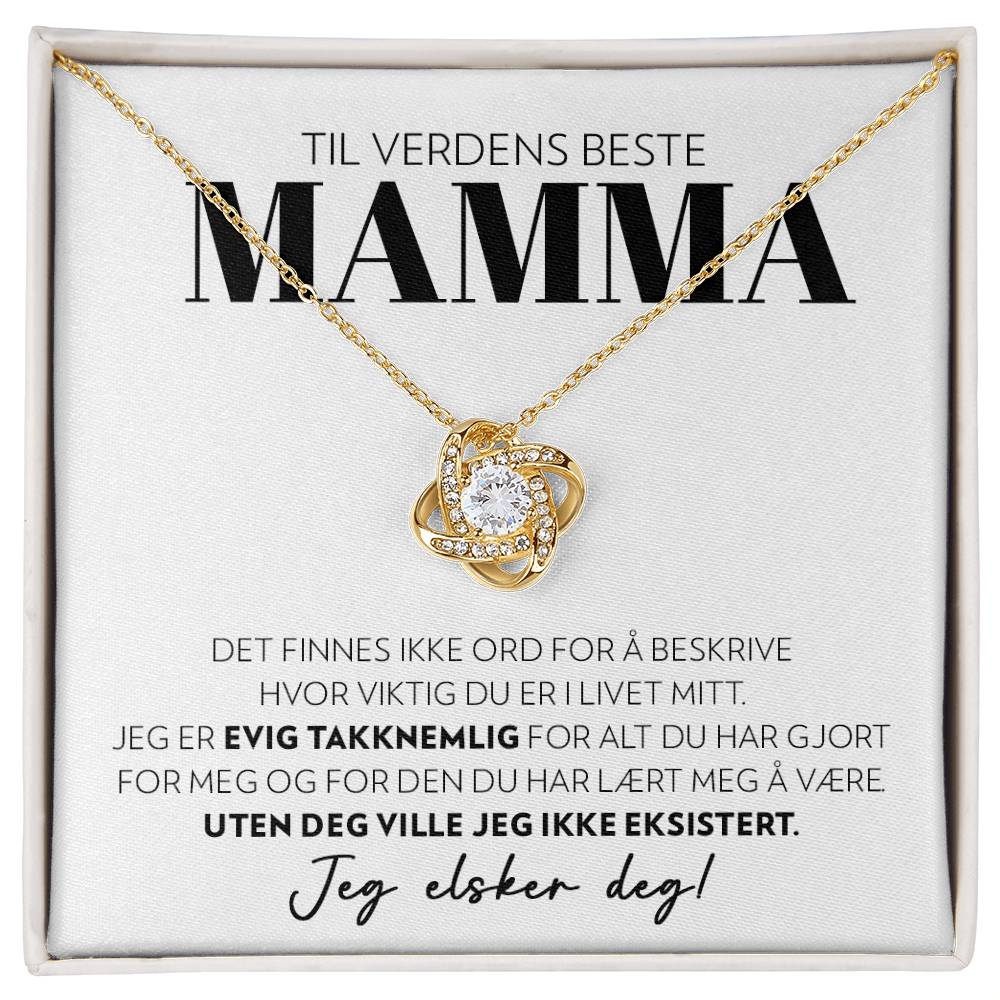 Til Min Mamma - Det Finnes Ikke Ord - Halskjede Kjærlighetsknute