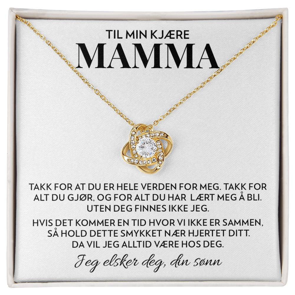 Til Mamma (fra sønn) - Hele Verden For Meg - Halskjede Kjærlighetsknute