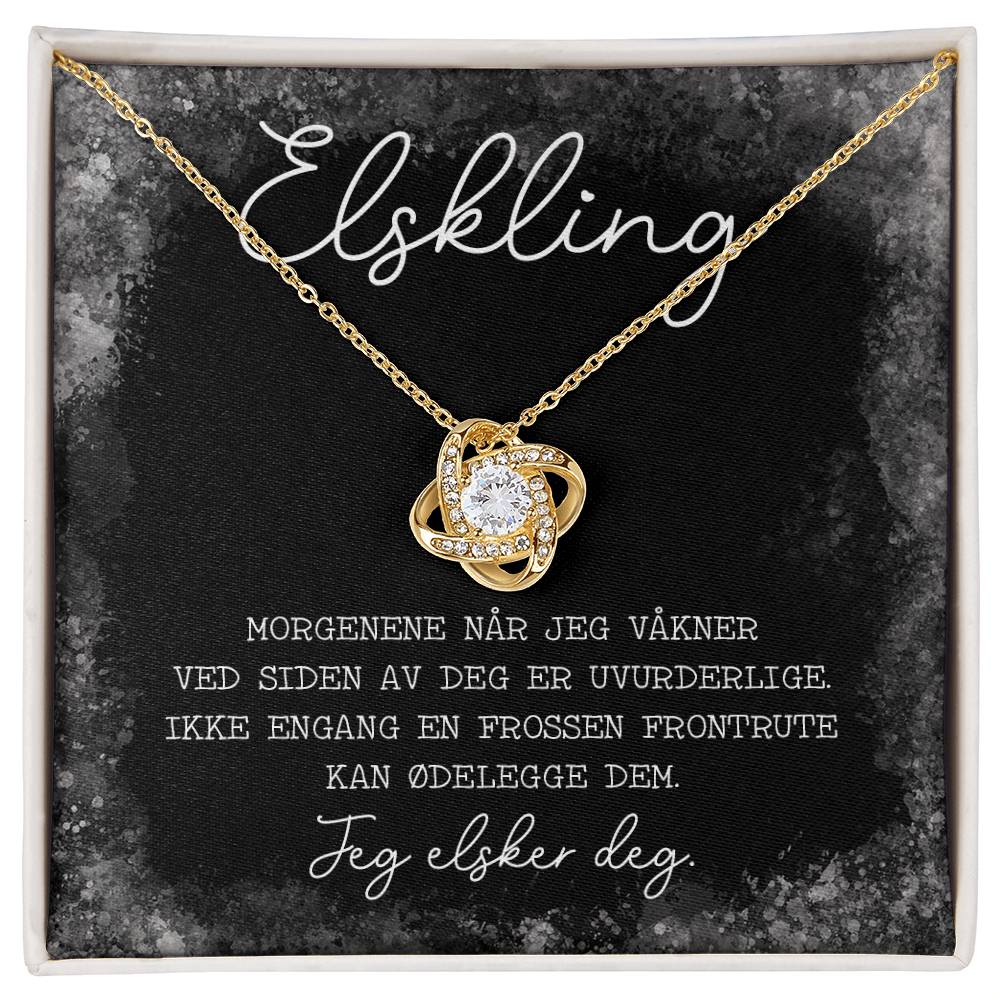 Elskling - Ikke Engang En Frossen Frontrute - Halskjede Kjærlighetsknute