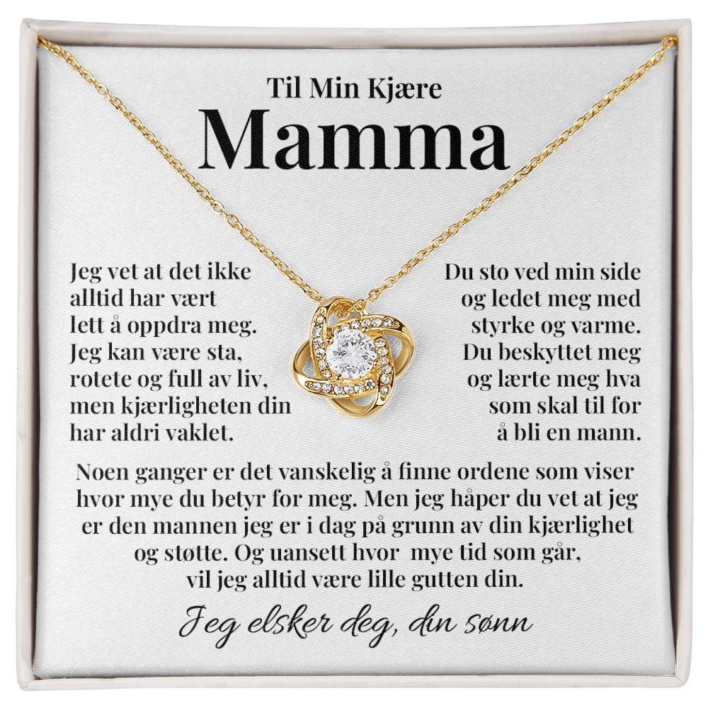 Til Mamma (fra sønn) - Kjærligheten Din - Halskjede Kjærlighetsknute