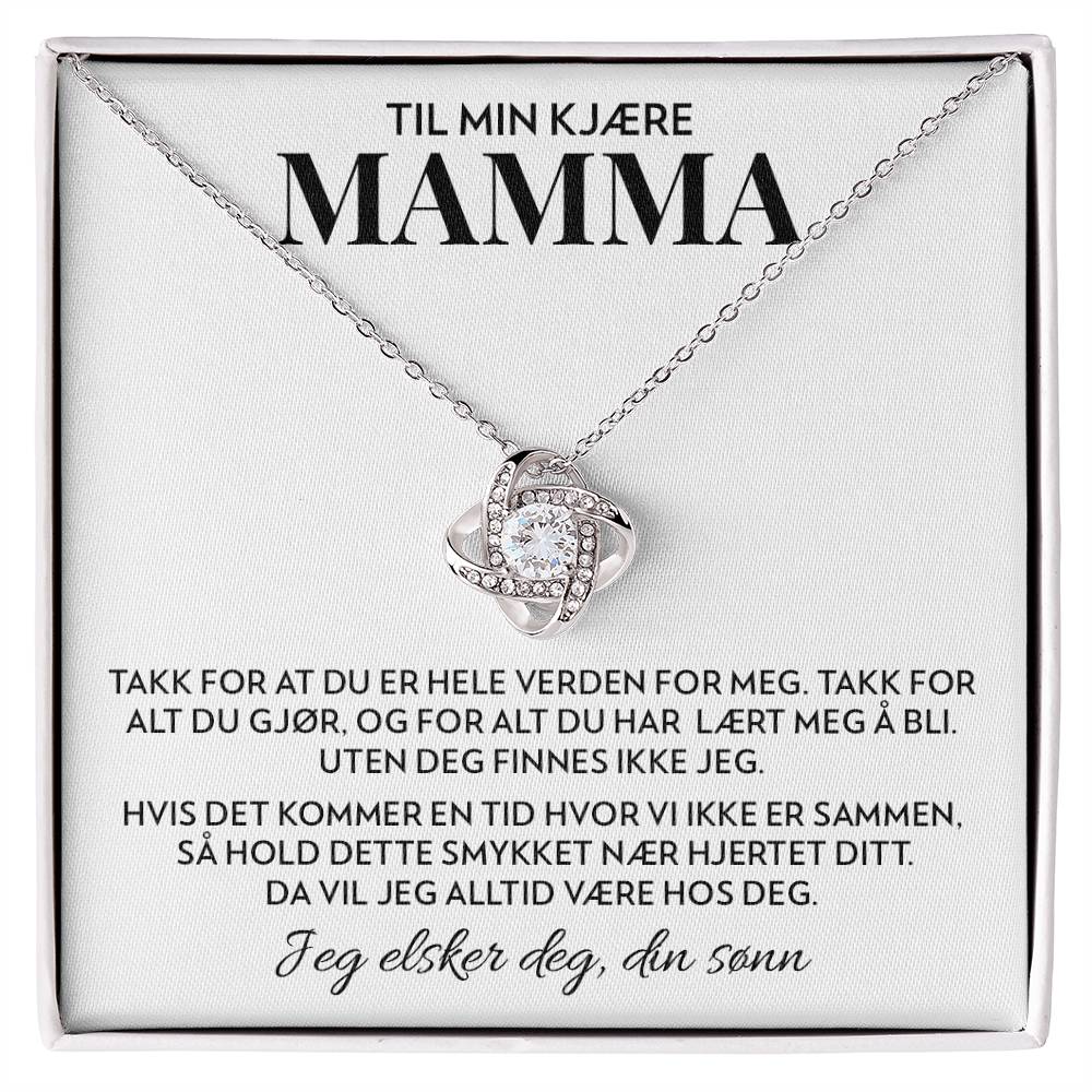 Til Mamma (fra sønn) - Hele Verden For Meg - Halskjede Kjærlighetsknute