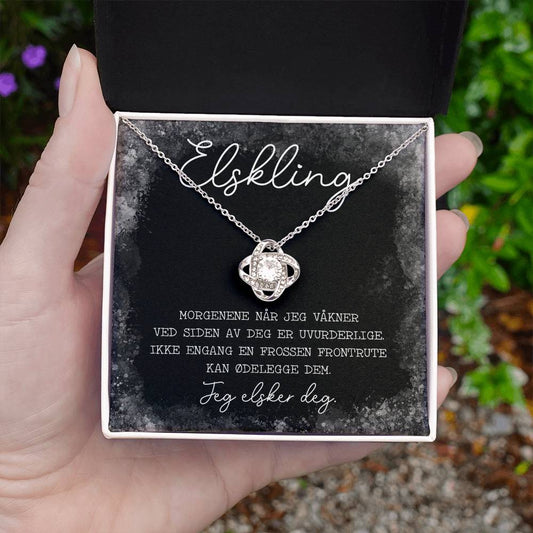 Elskling - Ikke Engang En Frossen Frontrute - Halskjede Kjærlighetsknute