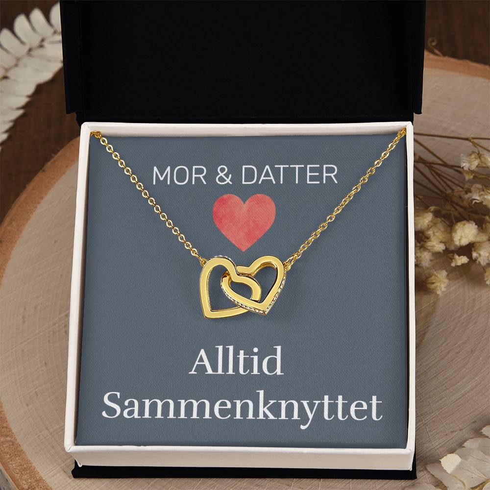 Mor & Datter - Alltid Sammenknyttet - Halskjede To Hjerter