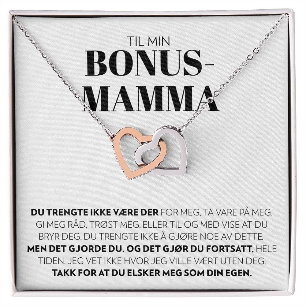 Til Min Bonusmamma - Ikke Tvunget - Halskjede To Hjerter