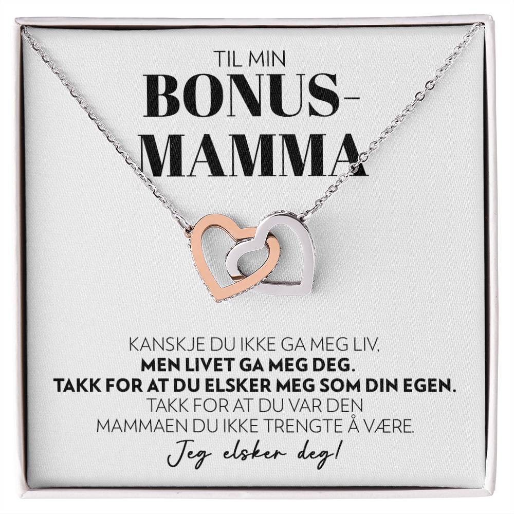 Til Min Bonusmamma - Som Din Egen - Halskjede To Hjerter