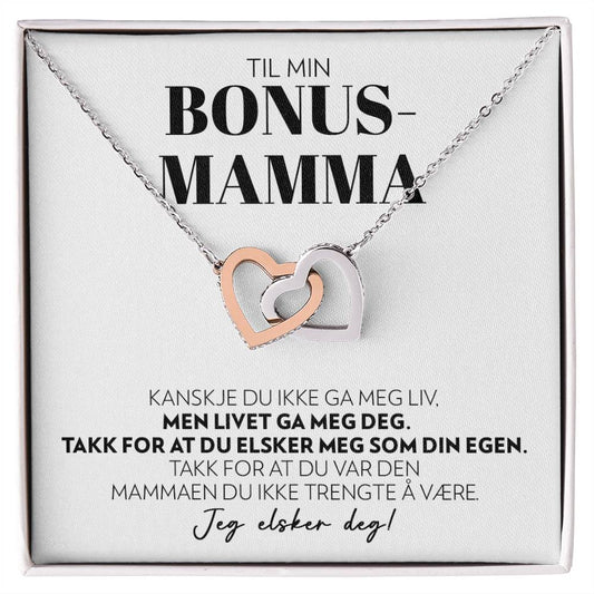 Til Min Bonusmamma - Som Din Egen - Halskjede To Hjerter