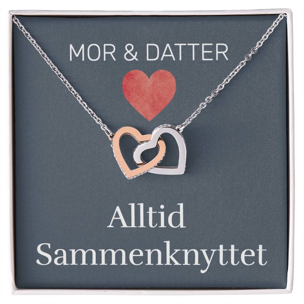 Mor & Datter - Alltid Sammenknyttet - Halskjede To Hjerter