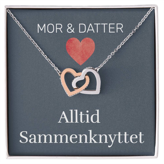 Mor & Datter - Alltid Sammenknyttet - Halskjede To Hjerter