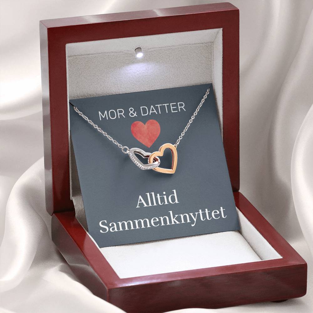 Mor & Datter - Alltid Sammenknyttet - Halskjede To Hjerter