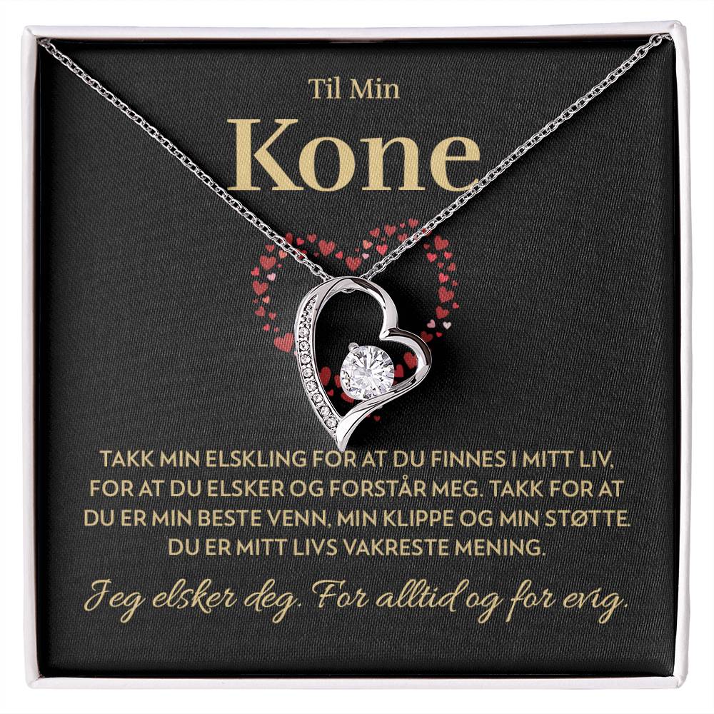 Til Min Kone - Mitt livs vakreste mening - Halskjede Forever Love