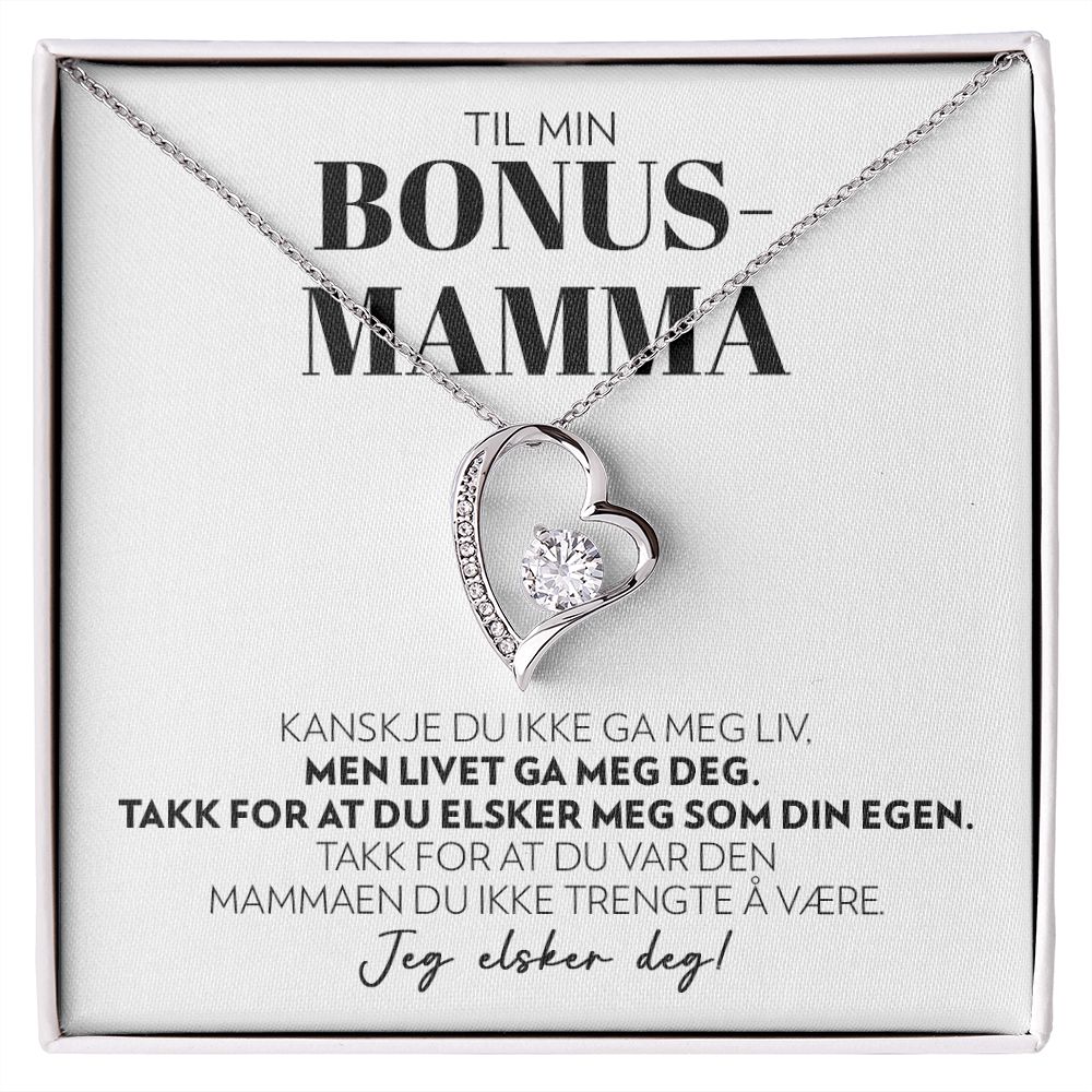 Til Min Bonusmamma - Som Din Egen - Halskjede Forever Love