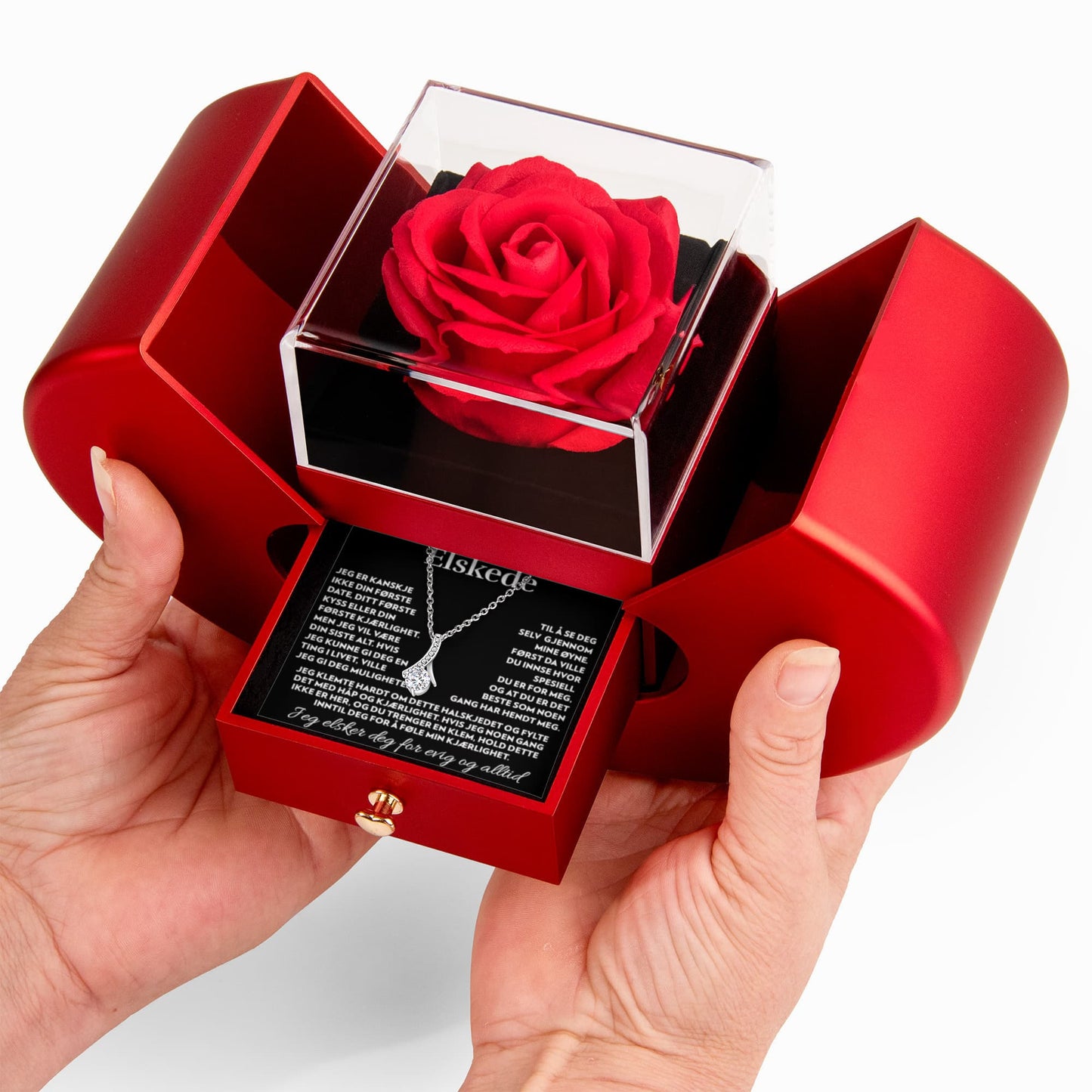 Til min Elskede - Kjenn min kjærlighet - Halskjede Alluring Beauty med Rosesk