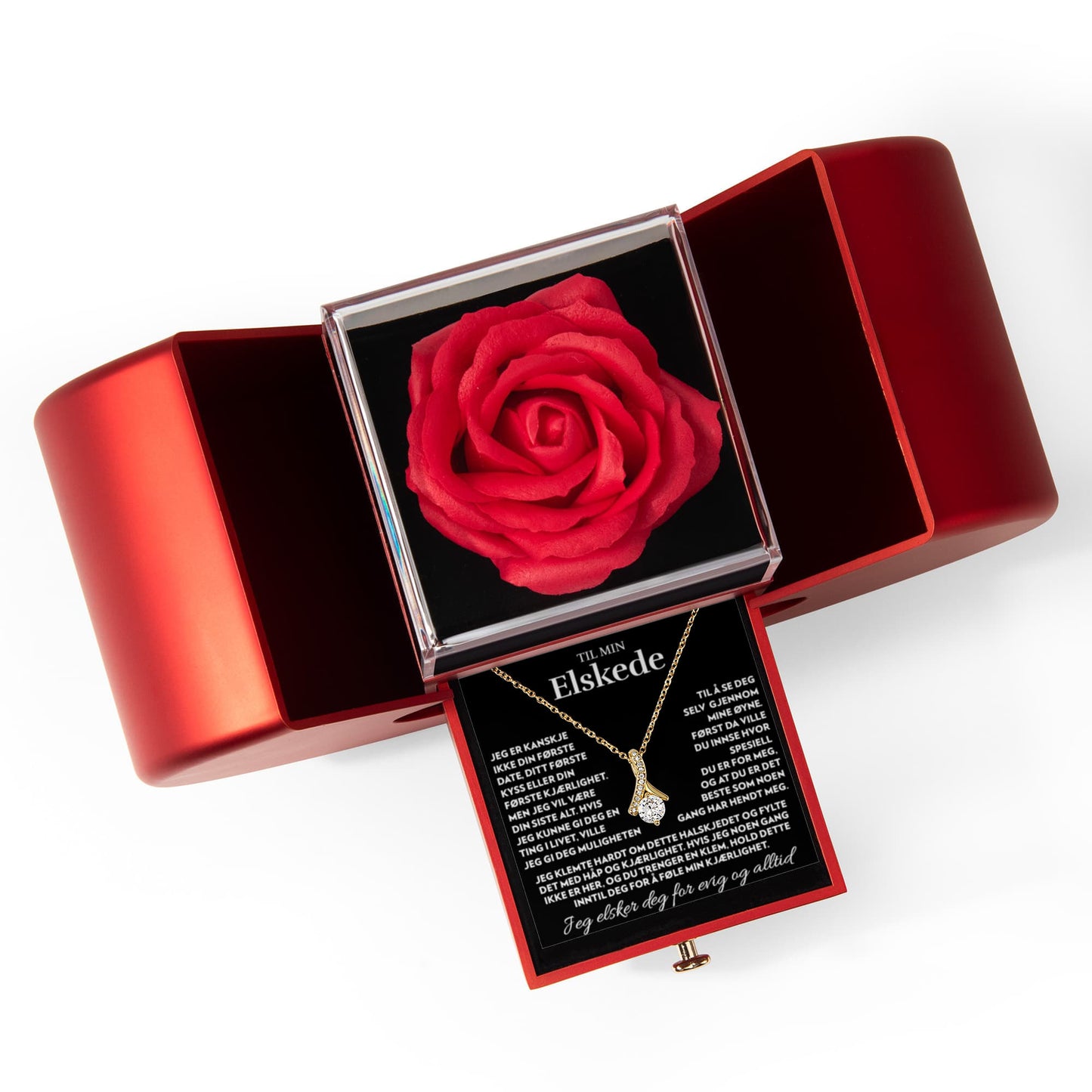 Til min Elskede - Kjenn min kjærlighet - Halskjede Alluring Beauty med Rosesk