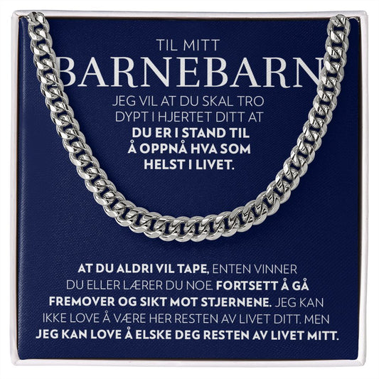 Til Barnebarnet Mitt - Aldri Vil Tape - Halskjede Panserkjede