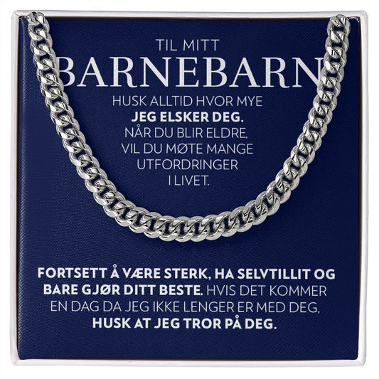 Til Mitt Barnebarn - Fortsett Å Være Sterk - Halskjede Panserkjede