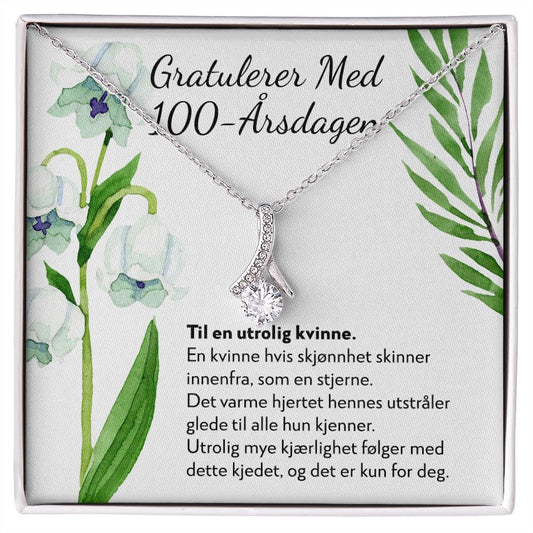 Gratulerer med 100-årsdagen - 100-årsgave Til Kvinne - Halskjede Alluring Beauty